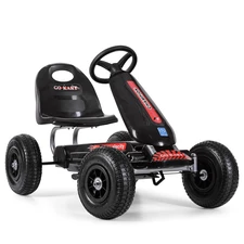 Детский карт M 3626 A-2, надувные колеса, черный